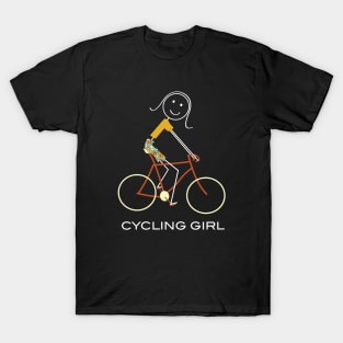 Funny Womens Cycling Design T-Shirt